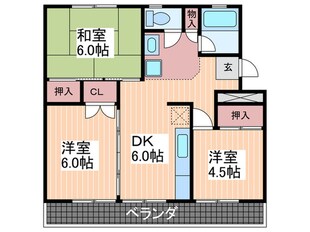 耕雲ハイツＡ棟の物件間取画像